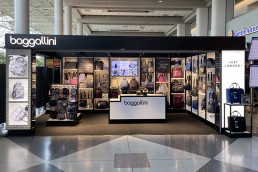 Baggallini Charlotte Airport Kiosk designed and fabricated by Orion