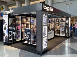 Baggallini Charlotte Airport Kiosk designed and fabricated by Orion