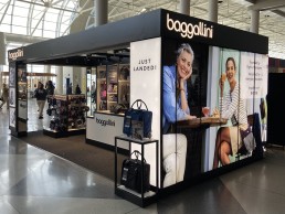 Baggallini Charlotte Airport Kiosk designed and fabricated by Orion